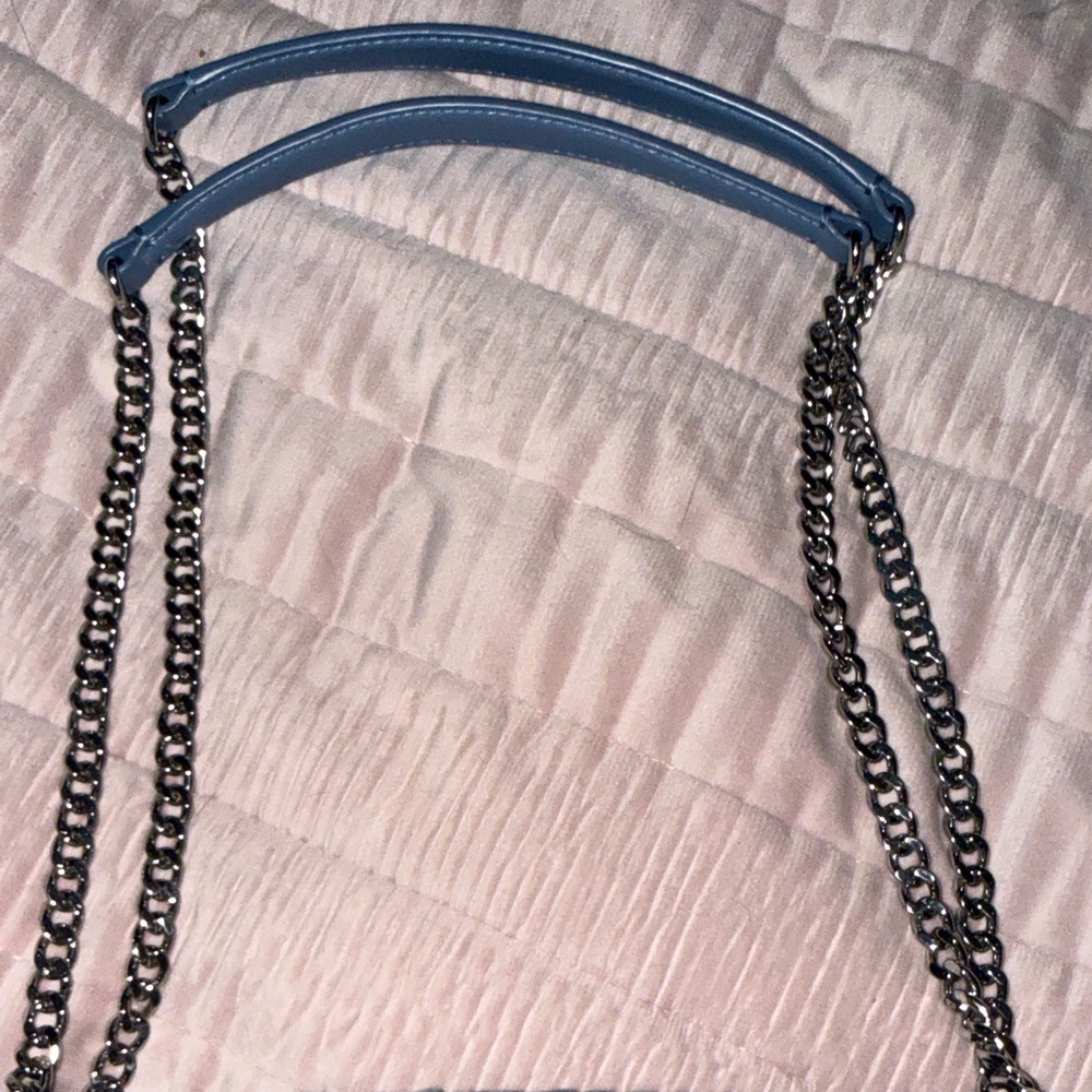 Sandro Light Blue Woven Shoulder Bag - Picture 5 of 16